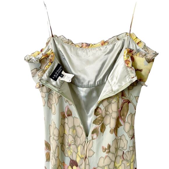 Vintage ABS Womens Size 14 Empire Waist Floral Y2K Maxi Dress - Picture 5 of 8